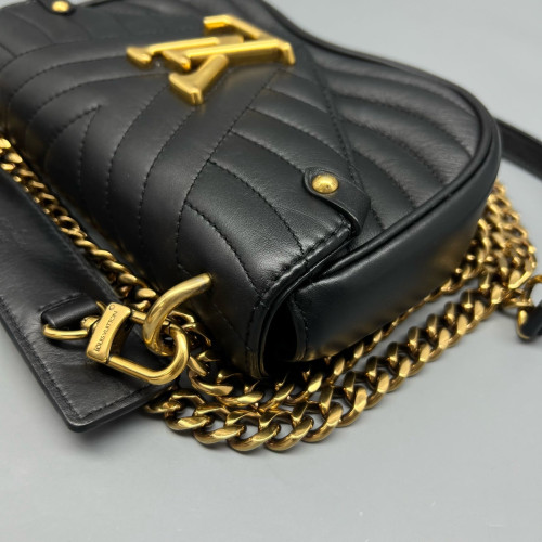 Louis Vuitton New Wave Chain Bag PM Calfskin Black