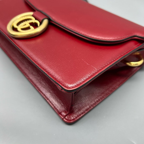 Gucci Shoulder Bag Calfskin Red Gucci Shoulder Bag Calfskin Red