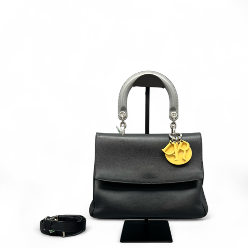 Dior Small Be Dior Flap Calfskin Black Yellow