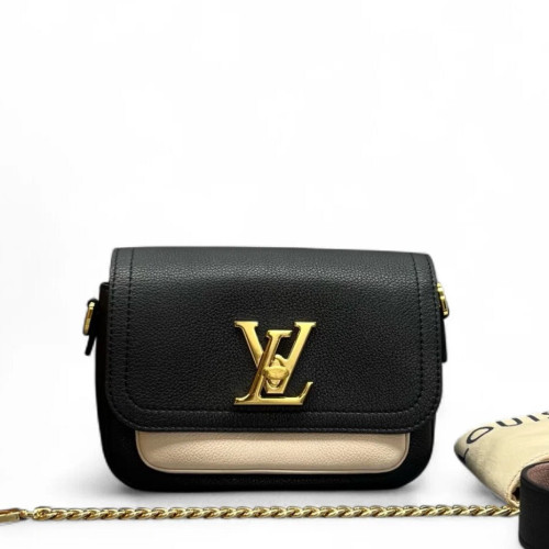 Louis Vuitton Lockme Tender Calfskin Black White