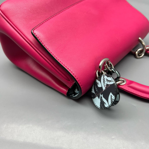 Dior Mini Be Dior Flap Calfskin Magenta