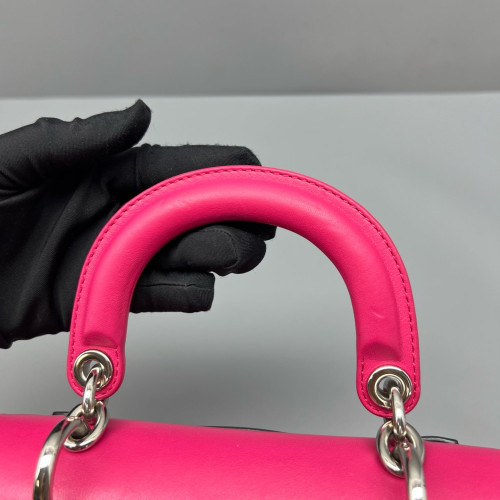Dior Mini Be Dior Flap Calfskin Magenta
