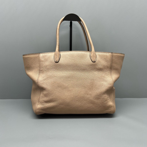Miu Miu Tote Bag Grained Calfskin Natural Tan