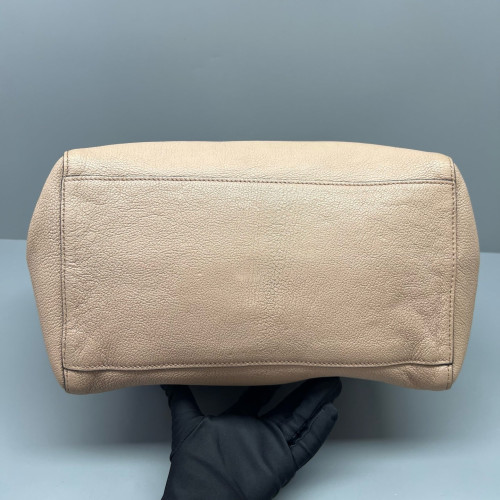 Miu Miu Tote Bag Grained Calfskin Natural Tan