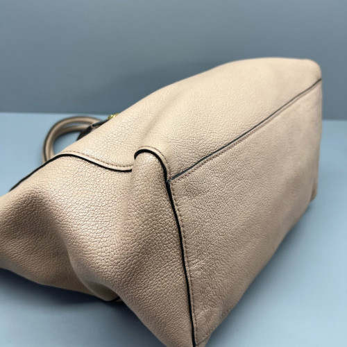 Miu Miu Tote Bag Grained Calfskin Natural Tan