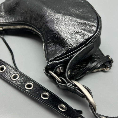 Balenciaga Le Cagole Xs Arena Lambskin Black