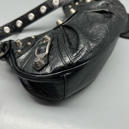 Balenciaga Le Cagole Xs Arena Lambskin Black