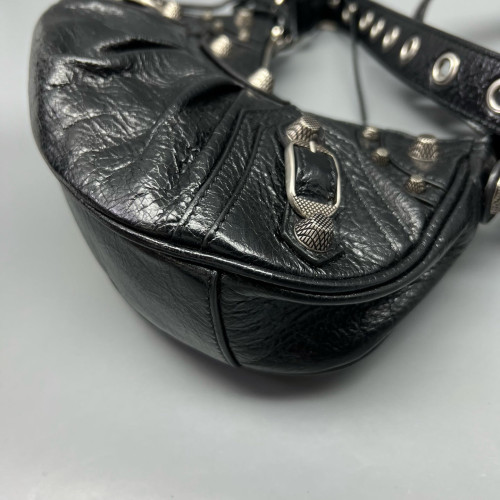 Balenciaga Le Cagole Xs Arena Lambskin Black
