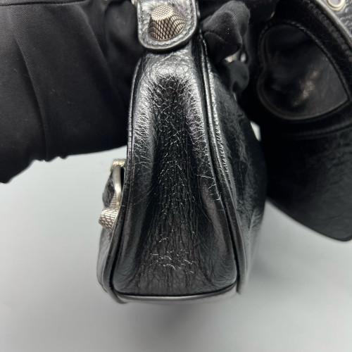 Balenciaga Le Cagole Xs Arena Lambskin Black