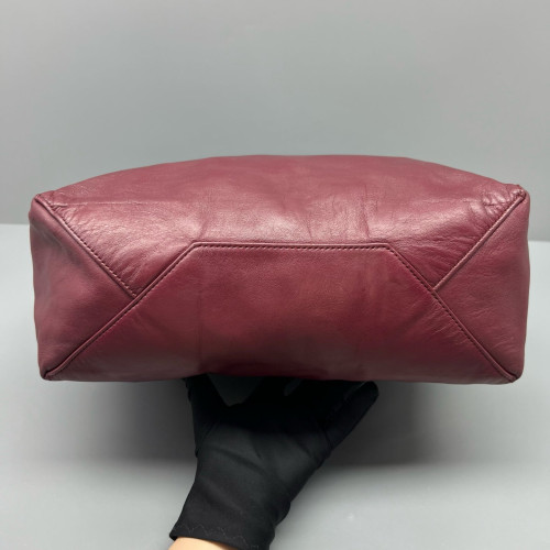 Celine Small Cabas Phantom Tote Calfskin Light Blue Burgundy