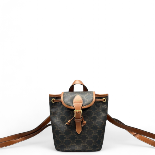 Celine Mini Folco Backpack Triomphe Brown Black