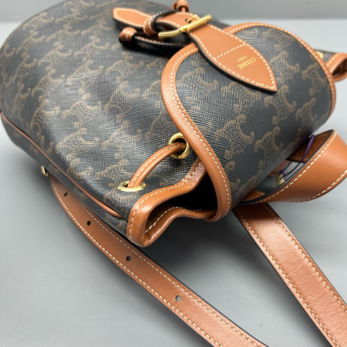 Celine Mini Folco Backpack Triomphe Brown Black