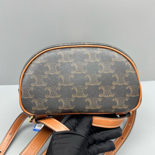 Celine Mini Folco Backpack Triomphe Brown Black