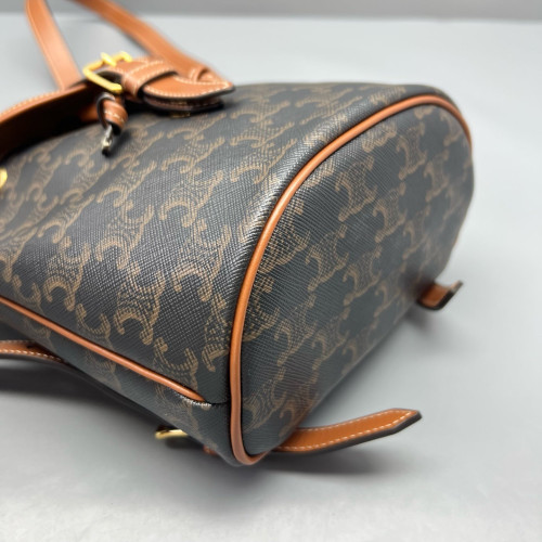 Celine Mini Folco Backpack Triomphe Brown Black