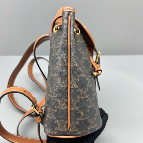 Celine Mini Folco Backpack Triomphe Brown Black