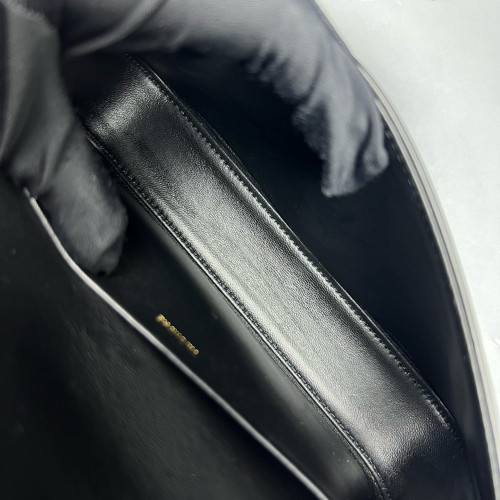 Celine Triomphe Small Triomphe Shoulder Bag Glazed Calfskin Black