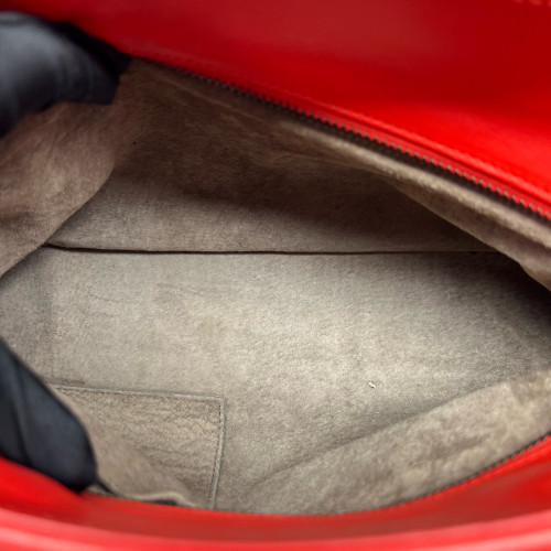 Bottega Veneta Tote Bag Lambskin Intrecciato Nappa Nappa Red