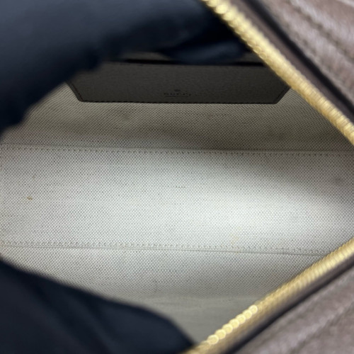 Gucci Web Bowling Bag GG Supreme Monogram Beige Ebony
