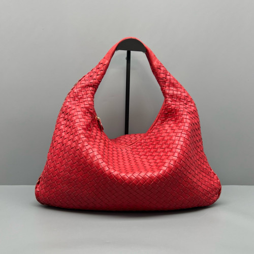 Bottega Veneta Large Veneta Hobo Lambskin Red