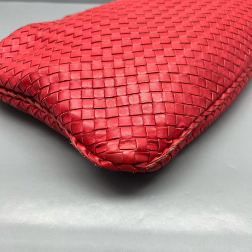 Bottega Veneta Large Veneta Hobo Lambskin Red
