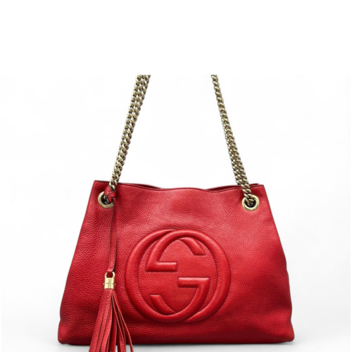 Gucci Medium Soho Shoulder Bag Cuir Red