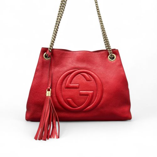 Gucci Medium Soho Shoulder Bag Cuir Red
