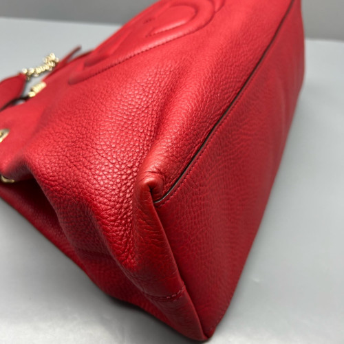 Gucci Medium Soho Shoulder Bag Cuir Red