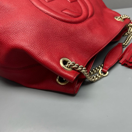 Gucci Medium Soho Shoulder Bag Cuir Red