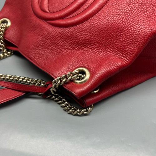 Gucci Medium Soho Shoulder Bag Cuir Red
