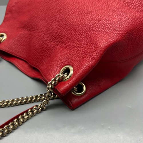 Gucci Medium Soho Shoulder Bag Cuir Red