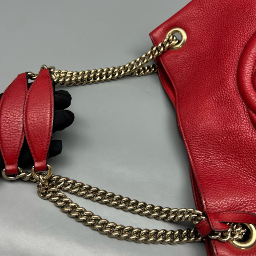 Gucci Medium Soho Shoulder Bag Cuir Red