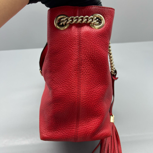Gucci Medium Soho Shoulder Bag Cuir Red