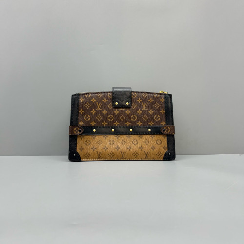 Louis Vuitton Trunk Clutch Reverse Monogram Brown