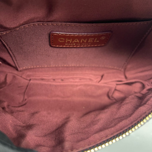 Chanel Quilted Bumbag Calfskin Canvas Black