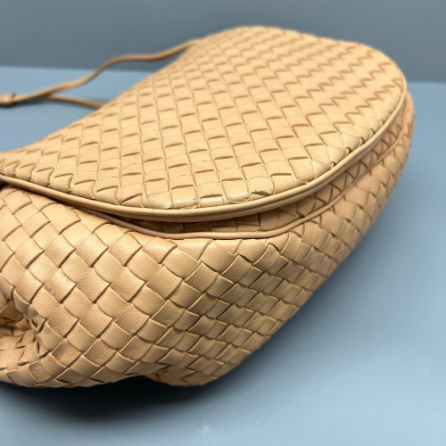 Bottega Veneta Crossbody Bag Lambskin Intrecciato Nappa Light Tan