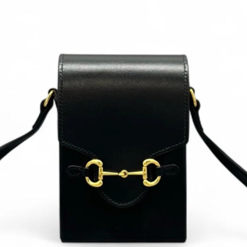 Gucci Mini Horsebit 1955 Crossbody Bag Calfskin Black
