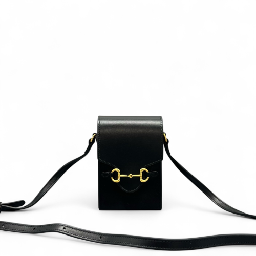 Gucci Mini Horsebit 1955 Crossbody Bag Calfskin Black