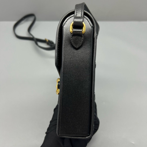 Gucci Mini Horsebit 1955 Crossbody Bag Calfskin Black