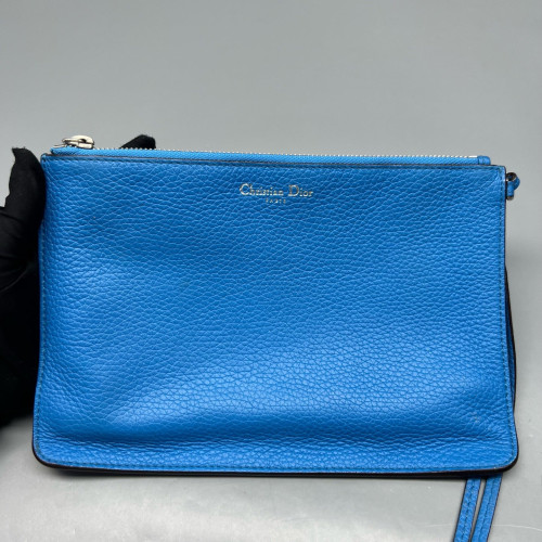 Dior Medium Diorissimo Tote Grained Calfskin Blue Red Dior Medium Diorissimo Tote Grained Calfskin Blue Red