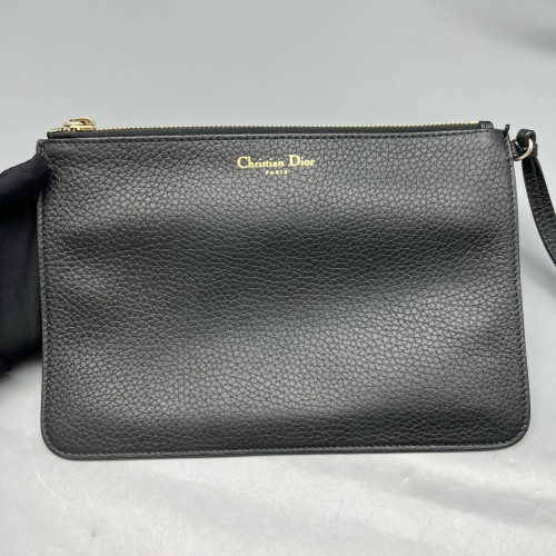 Dior Medium Diorissimo Tote Grained Calfskin Black Magenta