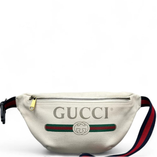 Gucci Waist Belt Bag Leather White Gucci Waist Belt Bag Leather White