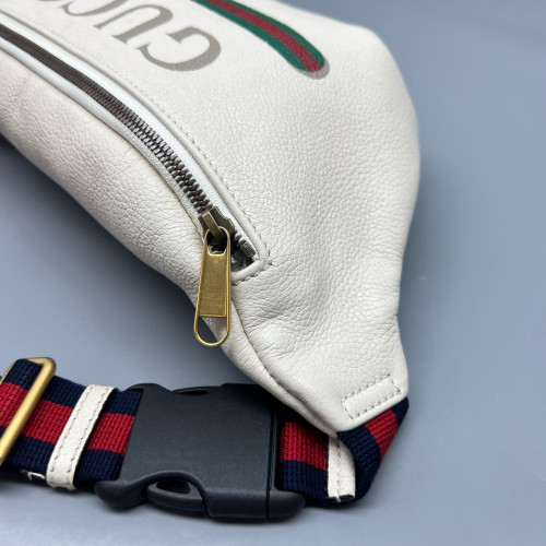 Gucci Waist Belt Bag Leather White Gucci Waist Belt Bag Leather White