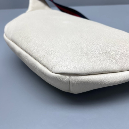Gucci Waist Belt Bag Leather White Gucci Waist Belt Bag Leather White