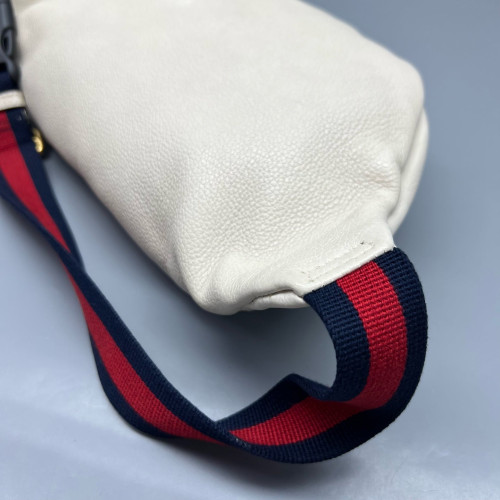 Gucci Waist Belt Bag Leather White Gucci Waist Belt Bag Leather White