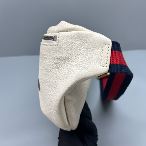 Gucci Waist Belt Bag Leather White Gucci Waist Belt Bag Leather White