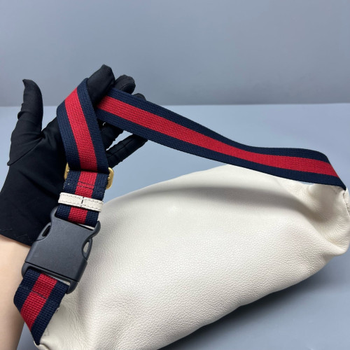 Gucci Waist Belt Bag Leather White Gucci Waist Belt Bag Leather White