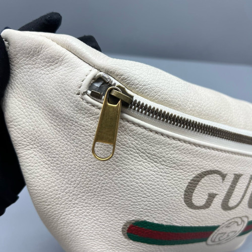 Gucci Waist Belt Bag Leather White Gucci Waist Belt Bag Leather White