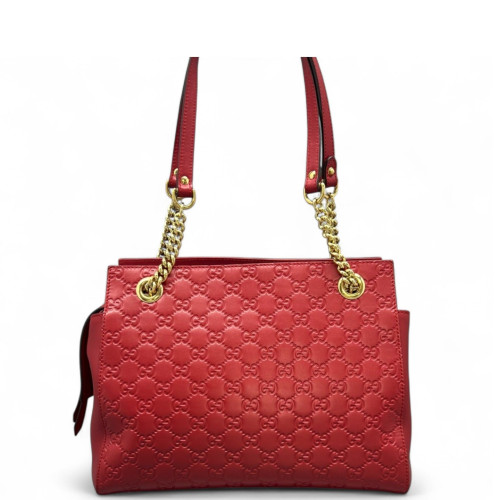 Gucci Tote Bag Guccissima Red