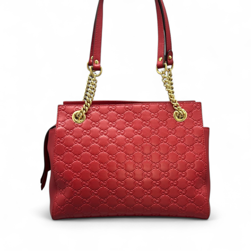 Gucci Tote Bag Guccissima Red