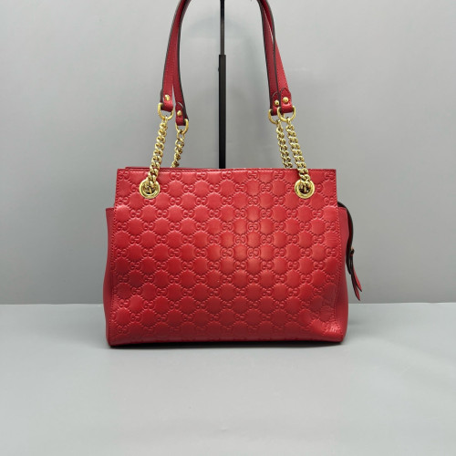 Gucci Tote Bag Guccissima Red